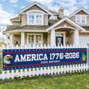 250 Anniversary USA Banner Flag 4th Of July Decorations 120" X 20" Large 1776-2026 250th Anniversary Banner for Outdoor, Indoor, Yard, Garden, Porch, Lawn
