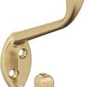 Amerock H55451CZ | Noble Double Prong Decorative Wall Hook | Champagne Bronze Hook for Coats, Hats, Backpacks, Bags | Hooks for Bathroom, Bedroom, Closet, Entryway, Laundry Room, Office
