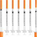 U-100 0.5ml Syringe 31G 5/16 Inch(8mm) , Syringes for Lab Supplies Dispensing Supplies, Individually Wrapped, Pack of 100