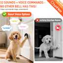 ChunHee Dog Door Bell, Smart Dog Doorbell for Potty Training to Go Outside, Dogs Bells for Doggie to Ring to Go Potty Train with Customized Ringtones Adjustable Volume, 1 Dog Button