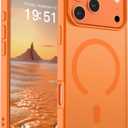 SUPFINE Magnetic for iPhone 17 Pro Max Case (Compatible with MagSafe)(Military Grade Drop Protection) Translucent Matte Shockproof Phone Cover,Starry Orange