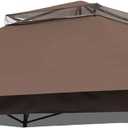 Brown Gazebo Replacement Cover Compatible with Crown Shades 13x13 Pop Up Gazebo Frame, This Particular Replacement Cover Will Not Fit Any Other Models