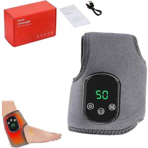 Triple Method Massager,3-in-1 Naxir Foot Revive Massager,Wireless & Portable Heated Ankle Wrap with 3 Vibration Mode