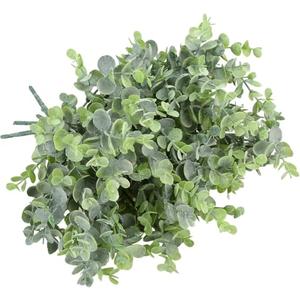 summer flower 8pcs Artificial Eucalyptus,Light Green Grey Outdoor UV Resistant Aritificial Bouguet for Decoration