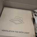 12" Bathroom Exhaust Fan with Light, 1.0 Sone Ultra Quiet Bathroom Vent Fan, 6000K 1200LM LED Light, used for Bath-room, Laundry, Shower