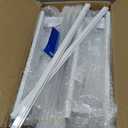 LAMU Drink Organizer for Fridge, Soda Can Organizer Dispenser for Refrigerator with Automatic Pusher Glide, Width Adjustable Clear Dividers Can Holder for 6-20oz Beverage, 15''D x16.6''W, 5 Rows