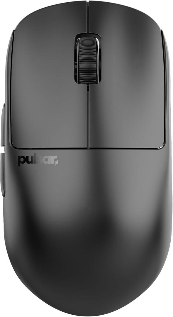 Pulsar Gaming Gears X2H Wireless Gaming Mouse, Ultra Lightweight 1.90 oz (54 g), Symmetrical, Optical Switch, 2.4 Ghz 1 ms, 26000 DPI, PAW3395 Sensor (Medium, Wireless, Black)
