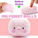 Squishy Pig Stress Balls for Kids Splash Piggy Squishy Ball Fidget Toys (1PCS) Animal Stress Toys Squeeze Dough Ball Stress Relief Toy Autism Sensory Toys for Autistic Children Party Favors