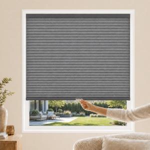 CHICOLOGY Cordless Cellular Shades, Room Darkening, Fog, 18x64