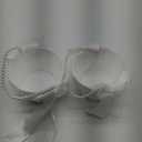 2 Pcs Wedding Flower Girl Baskets with Cute Pearl Handle Bowknot Satin Flower Baskets for Wedding Ceremony, Ivory