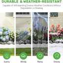 Vashly 40Ft Edging for Landscaping 6 inch Tall Garden Edging with 40Pcs Anchoring Stakes, 40Pcs White Garden Edging Border Landscape Edging Flower Bed Edging Borders