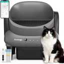Invengo Automatic Self-Cleaning Cat Litter Box, Open Top Design with Safety Sensors and Anti-Pinch Protection, Smart Automatic Litter Box for Small & Medium Cats and Multi-Cat Homes, Charcoal Grey