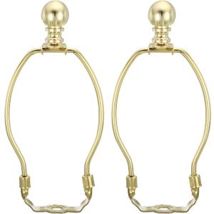 PATIKIL 6 Inch Lamp Harp Kit with Finial, 2 Set Detachable Shade Bracket Holder, DIY Lighting Accessories for Table Floor Lamps, Gold Tone