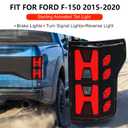Daikokuya Sequential Full Led tail lights Fit for 2015-2020 Ford F150 (Not Fit W/Blind Spot) Starting Animated Rear Light Assembly, Dynamic Turn Signal,Brake Light,Reverse Light Smoked