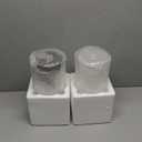 PHOSPHOR 6 PCS Ribbed Glass Candle Holder, Cylinder Candle Holders for Pillar Candles, Clear Glass Hurricane Candle Holders 6'', 8'', 10'' Glass Cylinder Centerpieces Vases