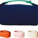 Fammart Travel Makeup Bag, Waterproof Canvas Cosmetic Bag Make Up Organizer Case for Women, Large Toiletry Bag Skincare Pouch for Toiletries Accessories Brushes