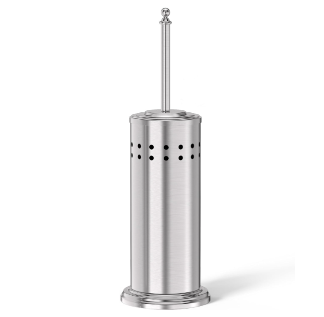 DOWRY AntiHand Off Toilet Plunger with Holder for Bathroom,Powerful Efficient Force Suction Cup,Heavy Duty, Deep Cleaning, Nickel