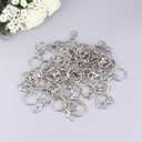 Healifty Toy Pets 50 Sets Dog Tag Clip Pet ID Tag Holder DIY Keychain Keyring Lobster Clasp Key Ring Chain Holder for Cats Dog Collar Harnesses Metal Key Ring