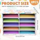 Dispowreath 2 Pack 10 Slots Construction Paper Storage, Classroom Mailboxes, Back to School Literature Cardboard Paper Organizer for Teacher, Office, 19.7 x 12.4 x 11.8 Inches(Multicolor,Stationery)