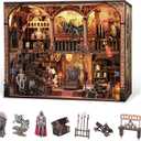 Book Nook Kit - 3D Wooden Puzzle with Type-C LED Light | Miniature Tiny House for Adults & Teens | Perfect Craft Gift & Stylish Bookshelf Dcor(Knight of Glory)