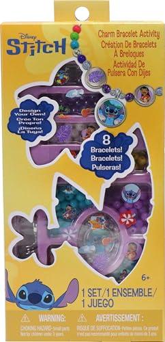 Tara Toys Disney Stitch Charm Bracelet Activity Set – 408-Piece Jewelry Kit for Girls with Beads, Charms & Cords – DIY Friendship Bracelet Craft for Kids Ages 3+ – Official Disney Licensed