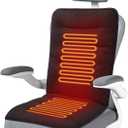 Heated Seat Cushion Extra Thick, Heating Seat Cover for Office Chair, 7 Temp Levels, Fast Full Body Warm-up for Back, Shoulder, Lumbar, Hip Pain Relief, Plush Material, Padded Chair Warmer