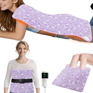 33x17 4-in-1 Large Heating Pad for Back & Feet Warmers & Wrap Around, 10ft Cord/9 Heat/4 Timer Auto-Off Extra Large Heating Pad for Body,Foot, Period Cramps Birthday Xmas Gift for Women Girl(Purple)