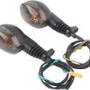 Motorcycle Turn Signal Light Compatible with Kawasaki EX250R NINJA 250R KLX250SF KLX230/VN650 Vulcan S Front/Rear Turn Signal Indicator Light Blinker Lamp Motorcycle,(Smoke)