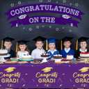 Slergut Graduation Party Decorations 2025, 3 Pack Graduation Tablecloth 54"x108", 2025 Graduation Party Table Decorations Blue, Graduation Party Supplies Plastic Tablecloth Congrats Grad Decorations