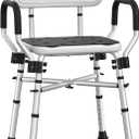 WAYES Shower Chair with Arms and Back - Bariatric Shower Chair, Up to 500 Lbs, Heavy-Duty, Adjustable