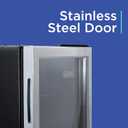 BLACK+DECKER 1.7 Cu. Ft. Beverage Cooler, Beverage Fridge with Double Pane Glass Door, Drink Fridge and Beverage Refrigerator with 63-Can Capacity for Home Bar, Home Office and More