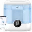 DREO Smart Humidifiers for Bedroom, 6L Top Fill Supersized Cool Mist Humidifier for Large Room, 60 Hour Runtime, Quiet Ultrasonic Humidifiers for Plants, Baby, Indoor, Home, Night Light, Blue