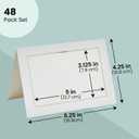 BEST PAPER GREETINGS 48 Pack Photo Frame Cards with Envelopes, Notecards for 4x6 Picture Insert (Ivory)