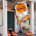 2 x Ghost Halloween Flag Set - 2 House Flags (28 x 40) & 2 Garden Flags (12x18) Double Sided