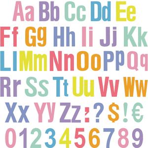 134 Pcs 5 Inch Bulletin Board Letters Colorful Alphabet Letters Numbers and Punctuation Cutouts Letters for Bulletin Board Wall Set for Display Board Chalkboard (Macaron)