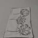 Sunkifover Decorative Lumbar Pillow Cover 12x20 Inch Grey and White Cotton Embroidery Flower Throw Pillowcase Cushion Cover for Bed Bedroom, Living Room, Sofa