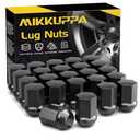 MIKKUPPA M14x1.5 Black Lug Nuts - One-Piece Chrome OEM Factory Style Large Acorn Seat Lug Nuts 7/8" Hex Replacement for Most Chrysler Dodge Jeep Ram Vehicles 18pcs Replace OEM 611-330