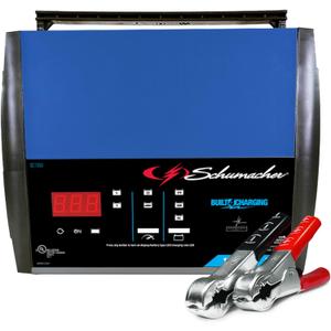 Schumacher Electric Rapid Battery Charger and Maintainer, SC1359, 4-in-1, Fully Automatic, Battery Tester, 15 Amps, 6 Volt, 12 Volt, for Car, SUV, Truck, and Marine Batteries