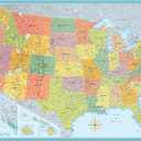 Rand McNally M-Series Full-Color Laminated United States Wall Map, 50 x 32 Inches (RM528960911)