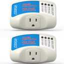 BSEED Voltage Protector, Single Outlet Surge Protector Plug in for Home Appliance Multi Function Plug with Protection Wall Mount Power Suppressor for TV/PC/Refrigerator, 15A, 125V, 1875W, 2 Pack