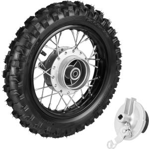 10" Dirt Bike Tire Rear Tire Assembly 2.50-10 Rear Wheel Rim Assembly with 1.410 Rim & 12mm Bearing for 50cc-110cc Road Dirt Pit Bike
