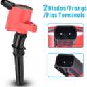 MAS Set of 8 Red Ignition Coil Pack DG508 & 8pcs Motorcraft Spark Plug SP479 Compatible With Ford F150 E250 Expedition Excursion Lincoln Navigator Replacement for DG457 DG491 3W7Z12029AA
