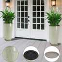 Neoaider Set of 2 Lightweight Ceramic-Look Tall Planter, 21 inch Large Plastic Planter with Drain Hole & Saucers, Large Outdoor Planters for Porch, Garden, Patio, Balcony(Drip Glaze)
