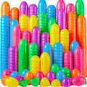 JOYIN 100 PCS 2.3" Easter Eggs, Empty Plastic Eggs Fillable Colorful Bright Eggshell Bulks for Easter Hunt, Filling Treats, Party Favor, Basket Stuffers, Classroom Prize Supplies
