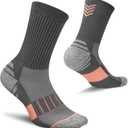 Amutost Crew Socks for Women,Athletic Hiking Running Compression Socks with Cushioned Support 3-6 Pairs (L)
