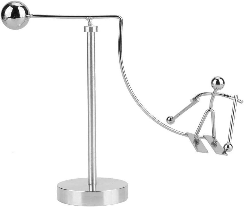 BORDSTRACT Metal Ornament Decor, Popular Skiing Man Model Rotating Tumbler Exotic Home as Craft Gadget Delicate Gift for Children for Birthday, Thanksgiving, Halloween