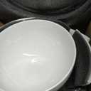 Mora Ceramic Large Mixing Bowls - Set of 2 Nesting Bowls for Cooking, Serving, Popcorn, Salad etc - Microwavable Kitchen Stoneware, Oven, Microwave and Dishwasher Safe - Extra Big 5.5 & 3.6 Qt - White