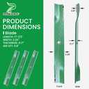 POSEAGLE 3 Pack M145476 Lawn Mower Blades with Blade Bolts for LT180 S240 X300 X304 X320 X350 X380 X500 Z355E Replaces John Deere 48 inch Mower Blades UC22009 M127500 M127673 High Lift Mulching