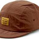 5 Panel Hat, Short Brim Quick Drying Baseball Cap with Embroidery for Outdoor Sports (One Size, Brown)