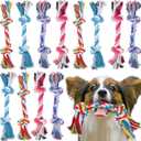 Paterr 12 Pcs Rope Dog Toys Multi Color Puppy Rope Toy Cotton Puppy Toys Dog Chew Puppy Teething Toys for Small and Medium Dogs Puppies